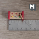 Miniature Pounding  Hammer Pegs In Hole 1:12 Scale Dollhouse Supplies Decoration 1-5/16 inch long (wood) - G056