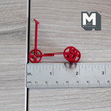 Miniature Kid Scooter 1:12 Scale Metal Toddler Scooter 2-1/16 inch long (red) - G047