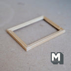 Cadre photo miniature en bois à l'échelle 1:12, rectangulaire, 7,6 x 5,6 cm, accessoire pour maison de poupée DIY (naturel)