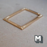 Dollhouse Large Gold Frame 1:12 Scale Miniature Decorated Picture Frame 3-1/4 inch wide (resin) - F009