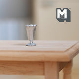 Miniature Sundae Dish 1:12 Scale Dollhouse Supplies Ice Cream Dessert Sundae Cup 9/16 inch tall (metal) - H020