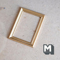 1:12 Scale Miniature Large Picture Frame, Stepped Profile, 2-13/16 inch wide, DIY Dollhouse Supply (cast resin) (champagne gold)