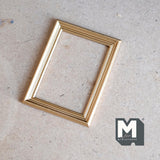 Miniature Large Gold Frame 1:12 Scale Picture Frame Dollhouse Supplies Decoration 2-13/16 inch wide (cast resin)  (champagne gold) - F009