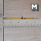 Canne et chausse-pied miniatures à l'échelle 1:12, lot de 2, 6 cm de long, fourniture pour maison de poupée DIY (doré)