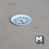 Miniature Analog Clock 1:12 Scale White Clock with Bold Black Numbers 1-3/16 inch dia. (non working) - B051