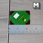 Miniature Work Desk with Pen Note Pad and Paper 1:12 Scale Desk Set - H016
