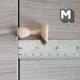 Miniature Hat Stand 1:12 Scale Dollhouse Supplies Mannequin Model Head 1-9/16 inch tall (wood) - C045