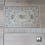 Dollhouse Supplies Georgian Style Area Rug  1:12 Scale Miniature Carpet Cream Rug 6-11/16 inch long - Z10