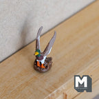 1/12スケール ミニチュア マガモの飛翔フィギュア、高さ約3.2cm、ドールハウス用DIY素材（金属製）