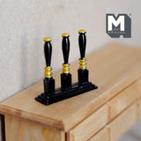 Miniature Beer Pump Handles 1:12 Scale Metal Beer Tap Columns , Draft Tower , Tap Stand , Faucet Tower 1-9/16 inch wide (black) - F063