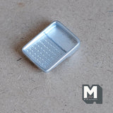 Miniature Paint Tray  1:12 Scale Dollhouse Supplies Paint Roller Pan 1-1/4 inch long (silver) - F076