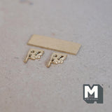 Dollhouse Supplies Narrow Wall Shelf 1:12 Scale Miniature Gold Wall Shelf 1-9/16 inch long (gold) - F048