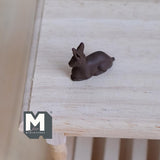 Miniature Chocolate Bunny 1:12 Scale Easter Chocolate Rabbit Dollhouse Supplies Dessert 13/16 inch long (non edible) - E019