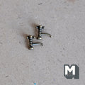 1:12 Scale Miniature Metal Dollhouse Faucets, Set of 2, 3/8 inch tall (brass)