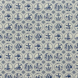 Dollhouse Supplies delft tile wallpaper 1:12 scale miniature square wall tile sheet 17-1/8 inch wide (paper) (blue)