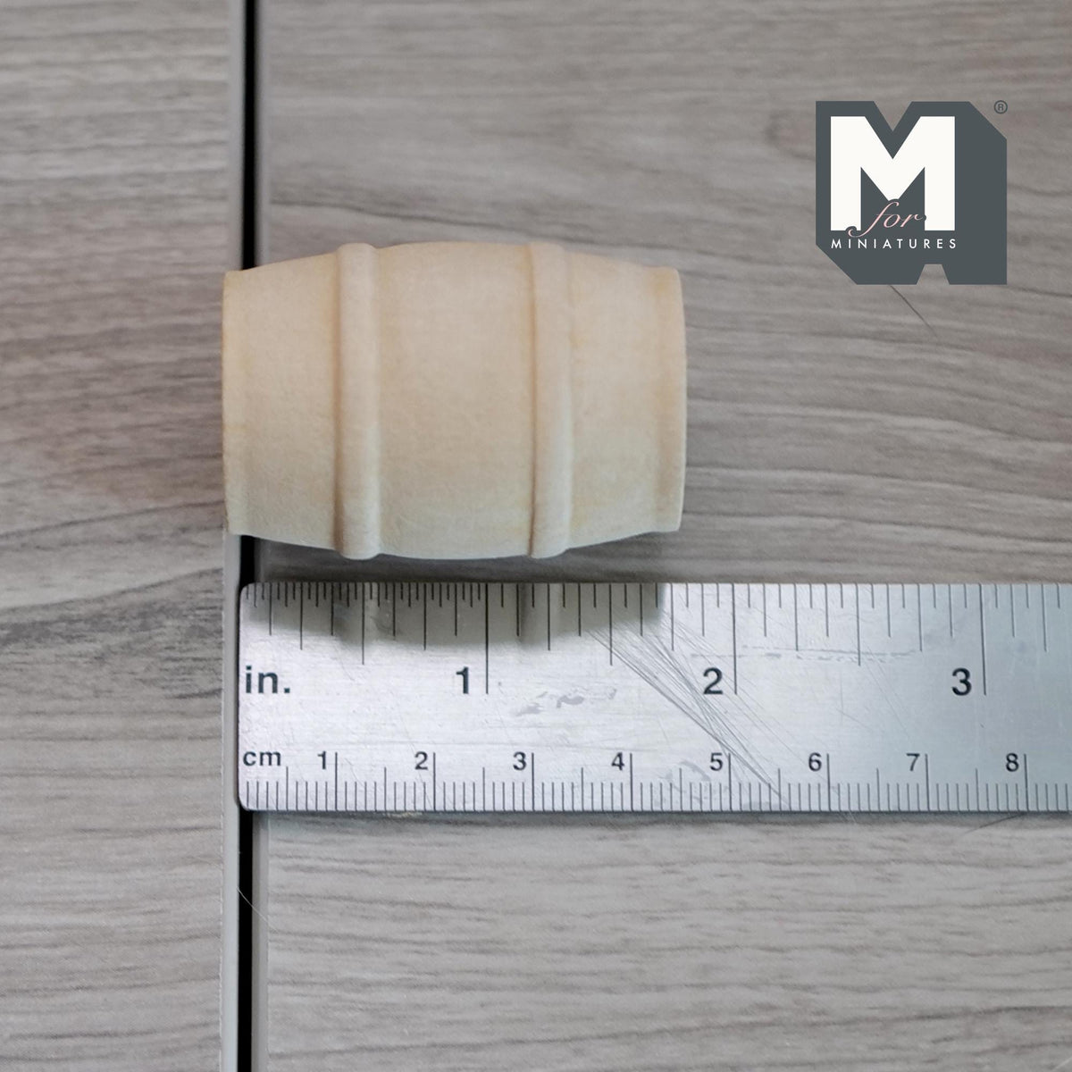 1:12 Scale Miniature Wood Wine Barrel, 1-13/16 inch tall, DIY Dollhouse Supply (medium)