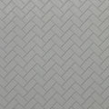 Miniature White Embossed Herringbone Subway Tile Sheet, 15-15/16 x 11-5/8 inch, DIY Dollhouse Supply (gray grout)