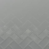Embossed Dollhouse Wall Sheet Herringbone Metro Tiles , Subway Tiles , Underground Tiles , Beveled Edge Tiles 16" x 11-5/8" (dark grout)