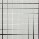 Embossed Dollhouse Wall Sheet White Square Tiles , Kitchen Tiles , Subway Tiles , Underground Tiles , Floor Tiles 16" x 11-5/8" (dark grout)