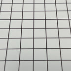 Feuille de carrelage miniature carrée gaufrée blanche, 40,5 x 29,5 cm, fournitures de maison de poupée DIY (joint noir)