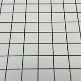 Embossed Dollhouse Wall Sheet White Square Tiles , Kitchen Tiles , Subway Tiles , Underground Tiles , Floor Tiles 16" x 11-5/8" (dark grout)