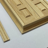 Dollhouse Supplies Split Swinging Door 1:12 Scale Miniature Swing Door Frame with Interior Trim DIY Unfinished 7-3/16 inch tall - H004