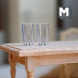 Miniature Tumblers Set of 2 , 1:12 Scale Drinking Glass 13/16 inch tall  - E093