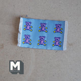 Miniature Blue Bears Rug 1:12 Scale Dollhouse Doormat Entryway Welcome Doormat Big Footprint Welcome Mat Bathmat 2-13/16 inch long - F064