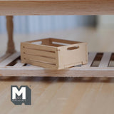 Miniature Wood Crate 1:12 Scale Dollhouse Supplies Storage Box Food Crate Fruit Crate 1-9/16 inch long (beige) - A072