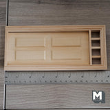 Dollhouse Supplies 4 Panel Door and Frame 1:12 Scale Miniature Door 7-3/4 inch tall (Back trim sold separately) - I002