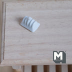 1:12 Scale Miniature Ceramic Toast Rack, 5/8 inch long, DIY Dollhouse Supply (white)