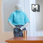 Gobelet thermique miniature en métal à l'échelle 1:12, grand modèle, 1,6 cm (5/8 pouce) de hauteur, fournitures pour maison de poupée DIY (cuivre)