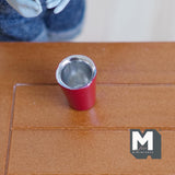 Miniature Tumbler Thermal Cup 1:12 Scale Dollhouse Supplies Kitchenware Large Size Cup 5/8 inch tall (metal) (red) - A023