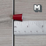 Miniature Tumbler Thermal Cup 1:12 Scale Dollhouse Supplies Kitchenware Large Size Cup 5/8 inch tall (metal) (red) - A023
