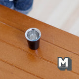 Miniature Thermal Cup 1:12 Scale Dollhouse Supplies Kitchenware Large Size Cup 5/8 inch tall (metal) (black) - A023