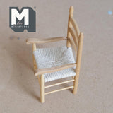 Dollhouse Supplies Ladderback Armchair Stained 1:12 Scale Miniature Chair 4-3/16 inch tall (stained) - I024