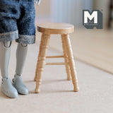 Miniature Barstool Stained 1:12 Scale Dollhouse Supplies Round Stool Round Chair Kitchen Stool Garden Stool 2-1/16 inch tall -  D057