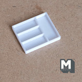 Miniature Drawer Organizer 1:12 Scale Dollhouse Supplies Drawer Divider Tray Utensil Organizer 1-7/16 inch long  (white) - D041