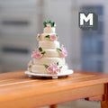 Miniature Wedding Cake 1:12 Scale Dollhouse Stacked Cake Layered Cake Tall Cake High Rise Cake Tower Cake 1-9/16 inch tall - E028
