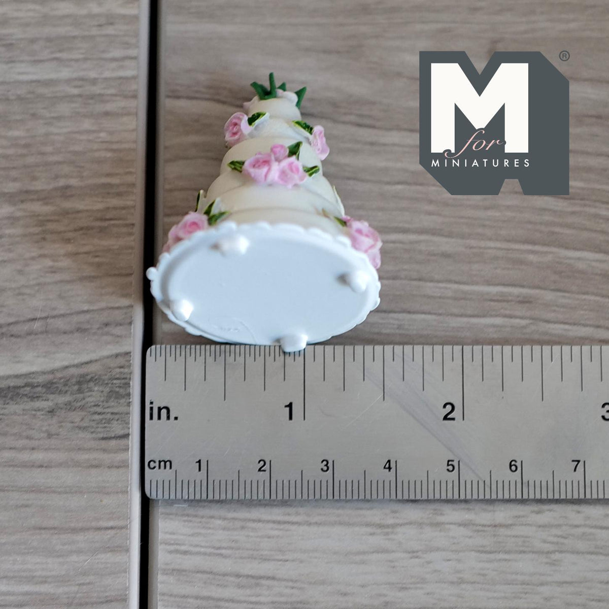 Miniature Wedding Cake 1:12 Scale Dollhouse Stacked Cake Layered Cake Tall Cake High Rise Cake Tower Cake 1-9/16 inch tall - E028