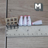 Miniature Milk Crate with 4 Bottles of Milk , 1:12 Scale Dollhouse Dairy Crate , Milk Carrier , Bottle Rack 1-1/8 inch long (metal) - E028