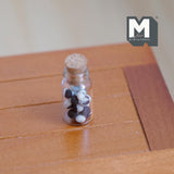 Miniature Jar of Humbug Candies 1:12 Scale Dollhouse Supplies Glass Jar with Cork Lid 13/16 inch tall (glass) - E010