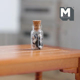 Miniature Jar of Humbug Candies 1:12 Scale Dollhouse Supplies Glass Jar with Cork Lid 13/16 inch tall (glass) - E010