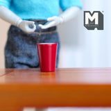 Miniature Tumbler Thermal Cup 1:12 Scale Dollhouse Supplies Kitchenware Large Size Cup 5/8 inch tall (metal) (red) - A023