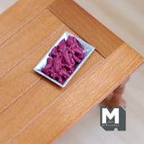 Miniature Minced Meat on Tray 1:12 Scale Dollhouse Supplies Food on Tray 1-3/16 inch long (resin) (non edible) - E020