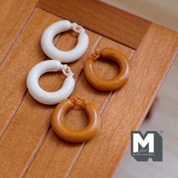 Miniature Salami Set 1:12 Scale Dollhouse Supplies Food Sausages Set of 4 , 3/4 inch dia.  - E025