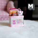 Dollhouse Supplies Baby Storage Box 1:12 Scale Miniature Baby Room Accessories 1-5/16 inch tall (all fixed in box) - G053