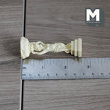 Dollhouse Supplies Bird Bath Fountain , Miniature Boy Figurine Statue Pedestal Fountain , 1:12 Scale Fountain (cast resin) (beige) - B100