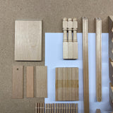 DIY Dollhouse Supplies Quarter Landing Staircase Kit 1:12 Scale Wood Stairs Fits 10 to 11.4 inch ceiling - B005