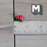 Miniature Double Toadstool on Base 1:12 Scale Fairy Garden Mushrooms Set of 4 , 1/2 inch tall   - F079